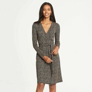 Ann Taylor Leopard Wrap Dress NWOT